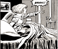 Waking in the middle of the night by being psychically linked with her brother From Captain Britain #34