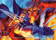 Victor Creed (Earth-616) and James Howlett (Earth-616) from Ultra X-Men (Trading Cards) 1995 Set 001
