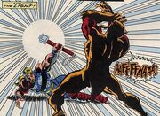 Eric Masterson (Earth-616) and Mongoose (Earth-616) from Thunderstrike Vol 1 14 0001