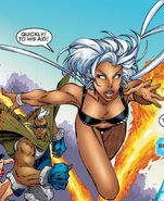 Storm leading the X-Men in an attempt to help Wolverine.