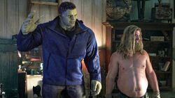 Bruce Banner (Terra-199999) and Thor Odinson (Terra-199999) from Avengers Endgame