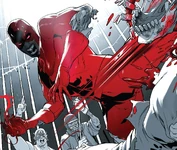 Zombie Daredevil in a fighting ring (Earth-45425)