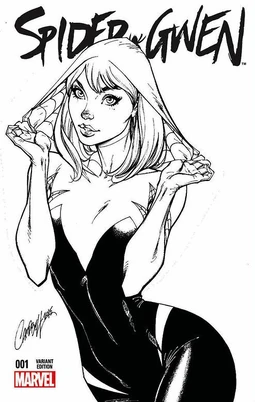 Spider-Gwen Vol 1 1 Rupp's Comics Exclusive Black And White Variant