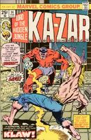 Ka-Zar (Vol. 2) #14 "Two Worlds in Frenzy!" Release date: November 11, 1975 Cover date: February, 1976