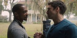James Buchanan Barnes (Terra-199999) and Samuel Wilson (Terra-199999) from FATWS Stagione 1 45001