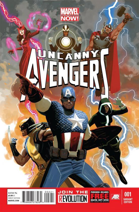 UNCANNY AVENGERS #1 Marvel Comics AVENGERS TEAM VARIANT   CBX7A 