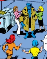 Barb (Earth-616), Sue (Earth-616), Melanie (Earth-616) and Paty (Earth-616) from Avengers Vol 1 164 001