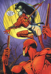 Matthew Murdock (Earth-7642) and Ana Ishikawa (Earth-7642) from Daredevil Shi Vol 1 1 001