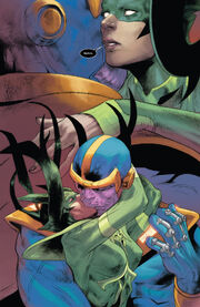 Thanos (Earth-616) and Hela (Earth-616) from Unworthy Thor Vol 1 5 001