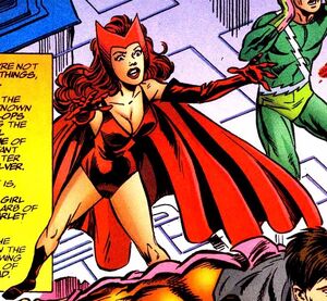 Jean Grey (Earth-616) posing as the Scarlet Witch from X-Men the Hidden Years Vol 1 8