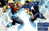 Adam Brashear (Earth-616) and Mark Milton (Earth-4023) from Age of Heroes Vol 1 3 0001