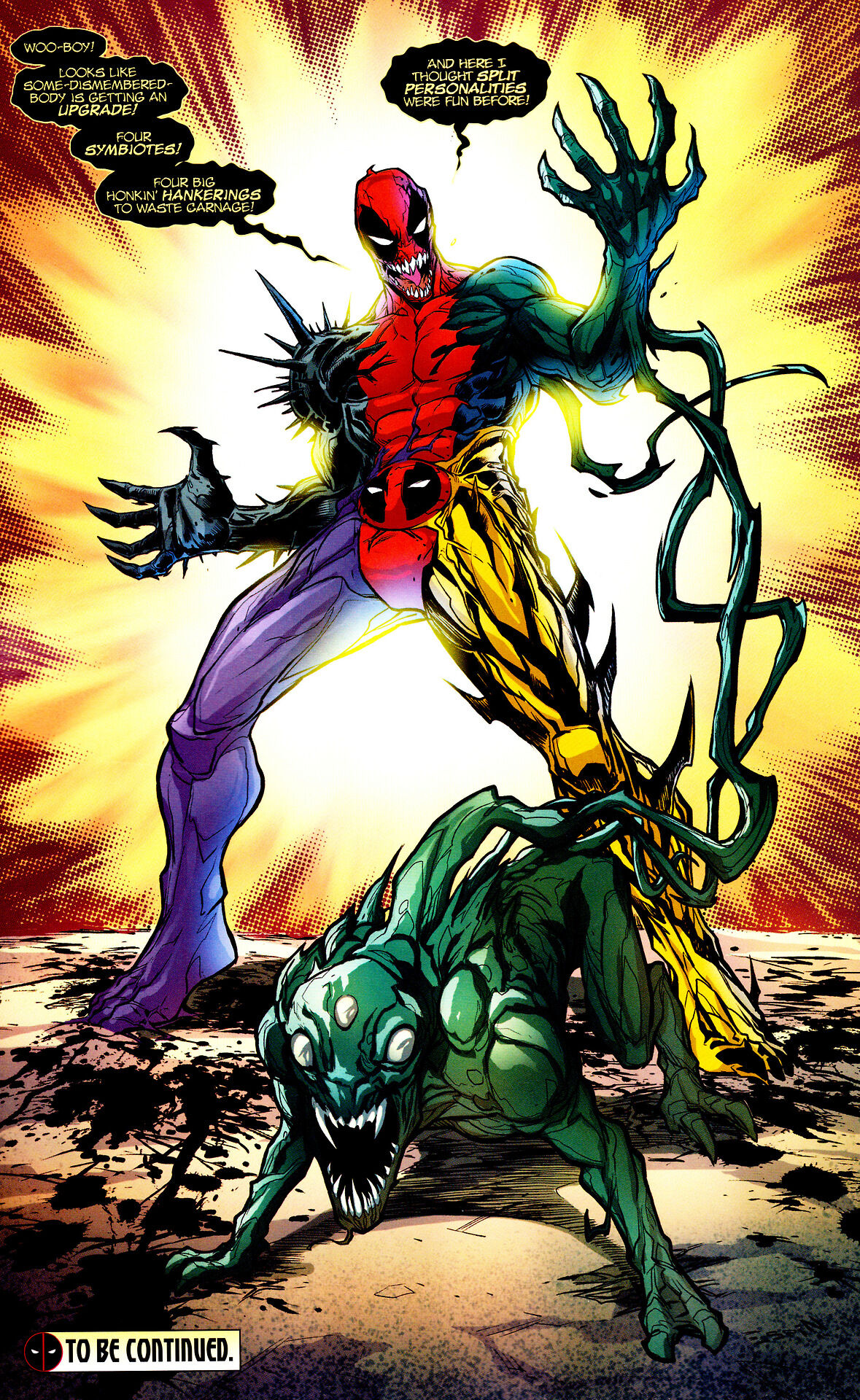 Yellow Symbiote Monster Head