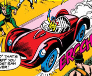 Hellcat driving the Hellcatmobile From Defenders #63