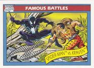 Peter Parker vs Sergei Kravinoff (Earth-616) from Marvel Universe Cards Series I 0001