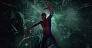 イリュージョンで落下するスパイダーマン