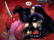 Elizabeth Braddock (Earth-616) and Cassandra Nova Xavier (Earth-TRN342) from Uncanny X-Force Vol 2 15 001