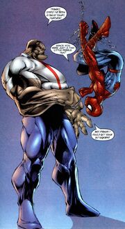 Peter Parker (Earth-7642) and Thomas John McCall (Earth-7642) from Spider-Man Badrock Vol 1 1 001