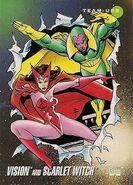 Vision and Wanda Maximoff (Earth-616) from Marvel Universe Cards Series III 0001