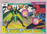 Stephen Strange vs. Karl Mordo (Earth-616) from Marvel Universe Cards Series II 0001