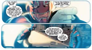 Brian Braddock (Earth-616) and Brian Braddock (Earth-13022) from Avengers Arena Vol 1 5 001