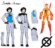 Character design sheet by Valerio Schiti