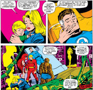 Susan Storm (Earth-616), Franklin Richards (Earth-616), and Fantastic Four (Earth-616) from Fantastic Four Vol 1 135 001