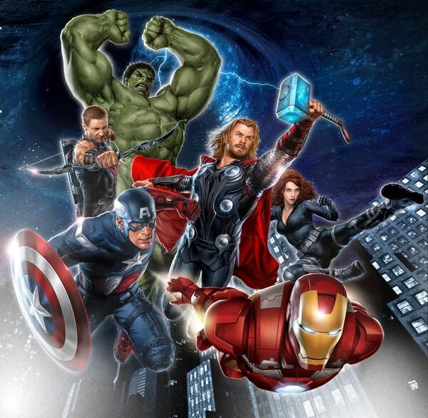 Original Avengers Movie Poster - Thor - Hulk - Iron Man - Marvel
