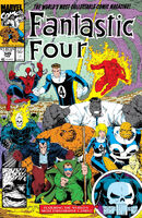 Fantastic Four #349 "Eggs Got Legs" Release date: December 25, 1990 Cover date: February, 1991