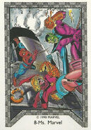 Carol Danvers (Earth-616), Peter Parker (Earth-616), and Kl'rt (Earth-616) from Spider-Man Team-Up (Trading Cards) 001