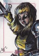 Illyana Rasputina (Earth-616) by Gabe Hernandez sketch card Marvel Dangerous Divas