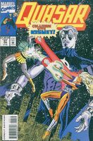 Quasar #57 "Three Men and a Cocoon!" Release date: February 8, 1994 Cover date: April, 1994