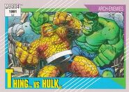 Benjamin Grimm vs. Bruce Banner (Earth-616) from Marvel Universe Cards Series II 001