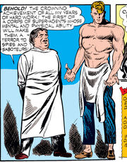 Steven Rogers (Earth-616) and Abraham Erskine (Earth-616) from Captain America Comics Vol 1 1 0001