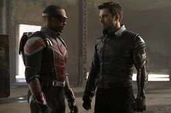 James Buchanan Barnes (Terra-199999) and Samuel Wilson (Terra-199999) from FATWS Stagione 1 2 001