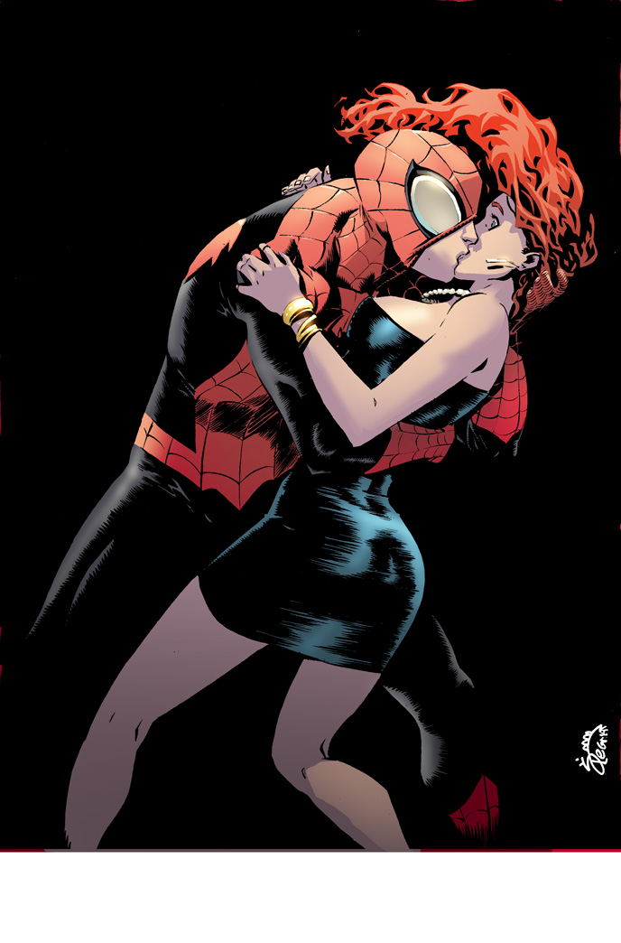 spiderman mary jane kiss