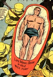 Nick Fury posing as a LMD in Strange Tales Vol 1 149