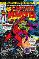 Captain Marvel #43 "Destroy! Destroy! Screams the Destroyer" Release date: December 23, 1975 Cover date: March, 1976