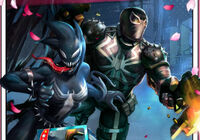 Andrea Benton (Earth-41940), Mania (Symbiote) (Earth-41940), Eugene Thompson (Earth-41940), and Venom (Symbiote) (Earth-41940) from Spider-Man Unlimited (video game) 001