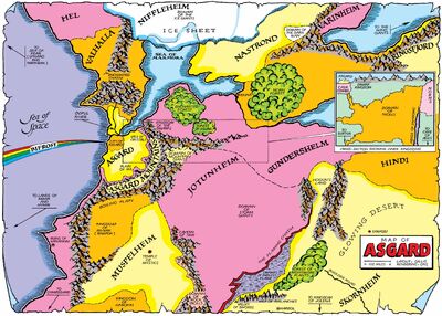 Map of Asgard from Thor Annual Vol 1 10 001