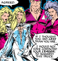 Emma Frost (Earth-616) and Hellions (Earth-616) from Uncanny X-Men Vol 1 281 001