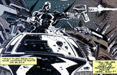 Punisher 2099 defeated Warlords (Earth-93124)