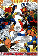 X-Sentinels (Earth-616) vs X-Men (Earth-616) from X-Men Vol 1 99 0001