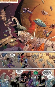 100,000,000 refugees at the Behemoth to escape the Builders