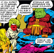 Tode, Thena, Kro, Vira (Earth-616) from Eternals Vol 1 8