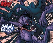 Bonded to the Kaine Parker of Earth-616 tackling Shathra from Scarlet Spider (Vol. 2) #25