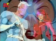 Wanda Maximoff (Earth-92131), Pietro Maximoff (Earth-92131), and Jean Grey (Earth-92131) from X-Men The Animated Series Season 2 5 001