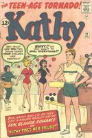 Kathy #21 "Kathy Fixes Her Figure!" Release date: December 3, 1962 Cover date: February, 1963