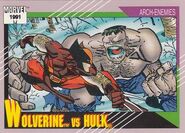 James Howlett vs. Bruce Banner (Earth-616) from Marvel Universe Cards Series II 001