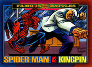 Peter Parker (Earth-616) and Wilson Fisk (Earth-616) from Marvel Universe Cards Series IV 0001