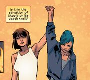 Katherine Pryde (Earth-1610) and Nomi Blume (Earth-1610) from Ultimate Comics X-Men Vol 1 26 0001